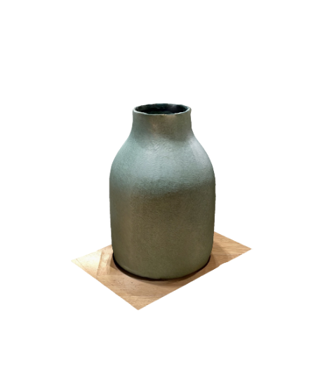 Vase mide en polyrésine vert végétal