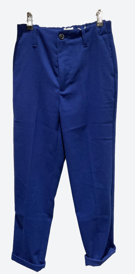 Pantalon flanelle bleue roi 